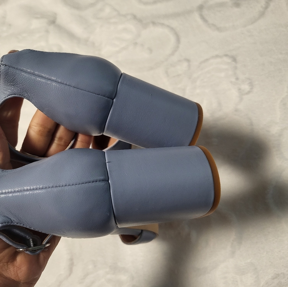 Nordstrom Katrina Ankle StrapBlock Heel Pump In Blue... - Picture 7 of 10